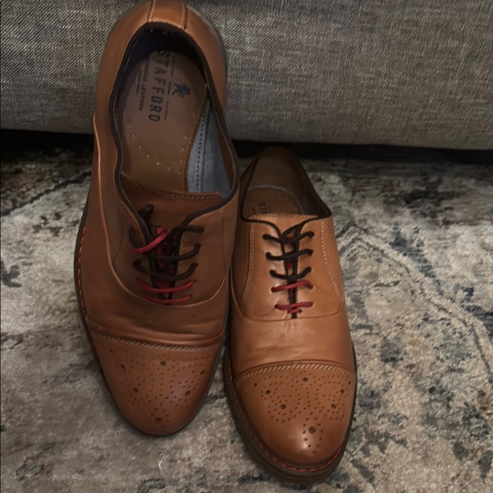 Stafford Men's Brown Oxford Shoes